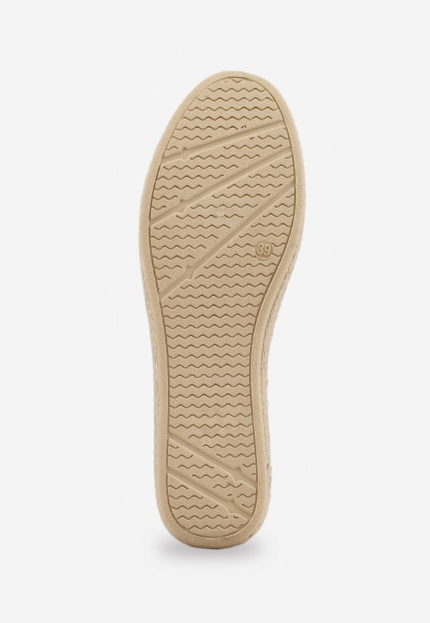 Białe Ażurowe Espadryle na Podeszwie z Plecionki Satisfyinglys