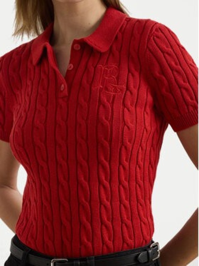 LAUREN RALPH LAUREN Sweter 200932224012 Czerwony Slim Fit
