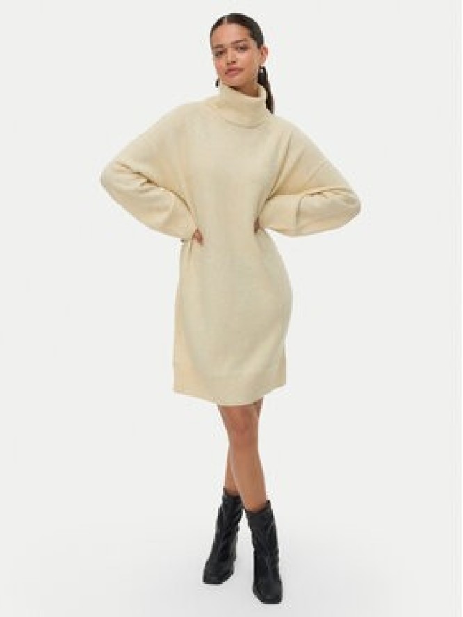 Vero Moda Sukienka dzianinowa Aquarius 10331900 Beżowy Regular Fit