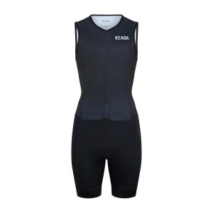 Damski kombinezon triathlonowy Essential bez rękawów – czarny