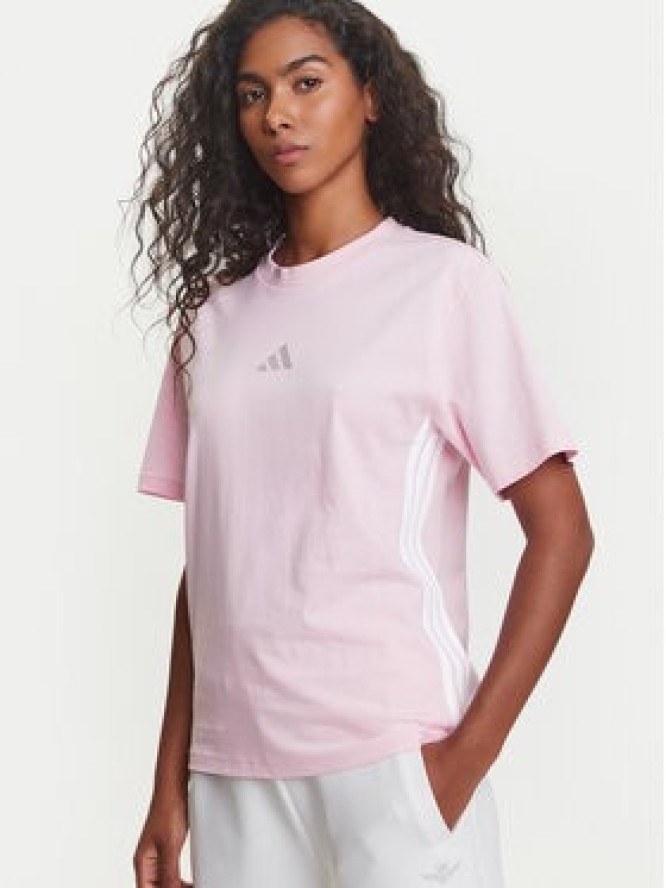 adidas T-Shirt Essentials 3-Stripes JE1226 Różowy Regular Fit