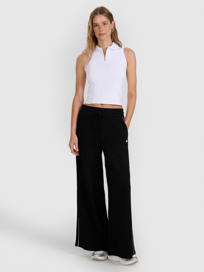 4F Top tenisowy z rozpięciem damski - biały M