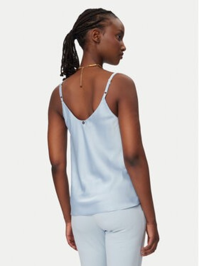 Rinascimento Top CFC0127685003 Błękitny Regular Fit