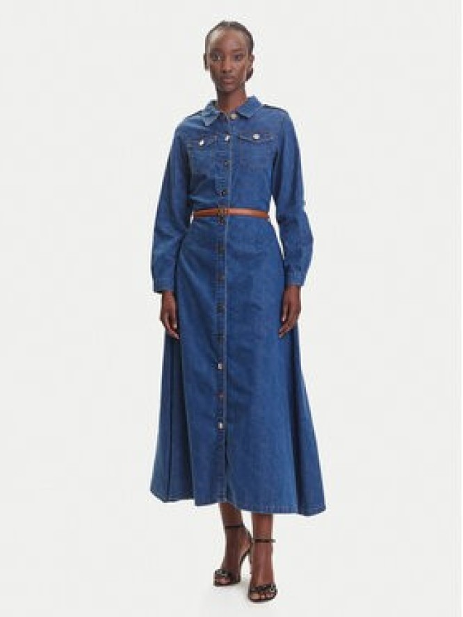 Fracomina Sukienka jeansowa FR25SD4004D417V6 Niebieski Regular Fit