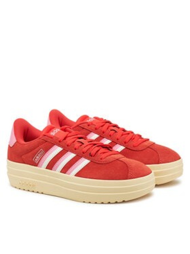 adidas Sneakersy VL Court Bold JI1786 Czerwony