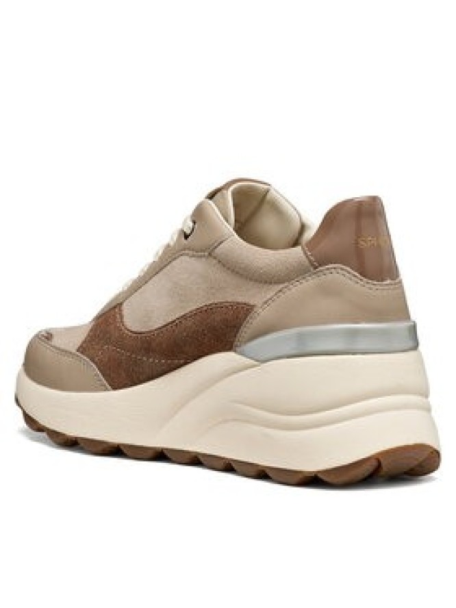 Geox Sneakersy D Spherica Ec13 D65WAB 2285 C5288 Beżowy