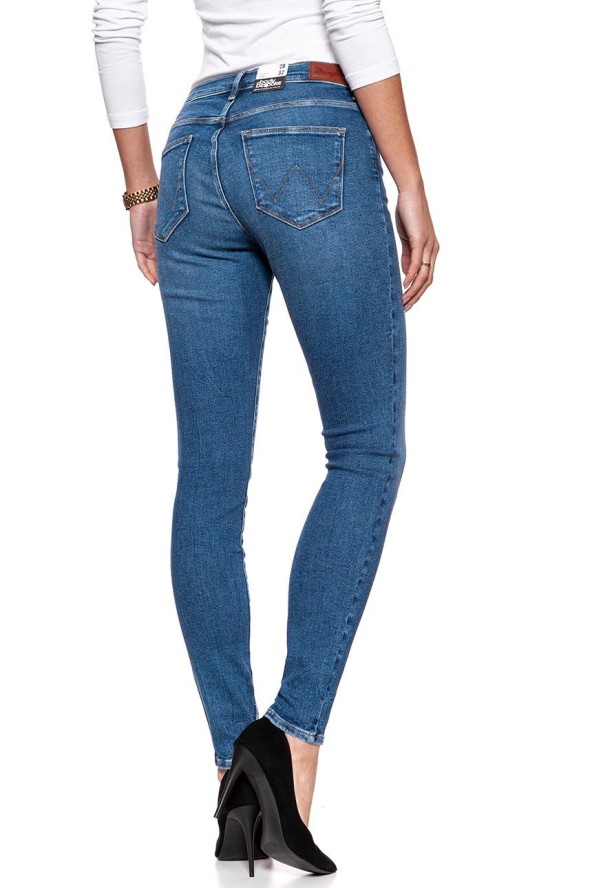 WRANGLER HIGH RISE SKINNY PIXI BLUE W27HFS17R 112128077