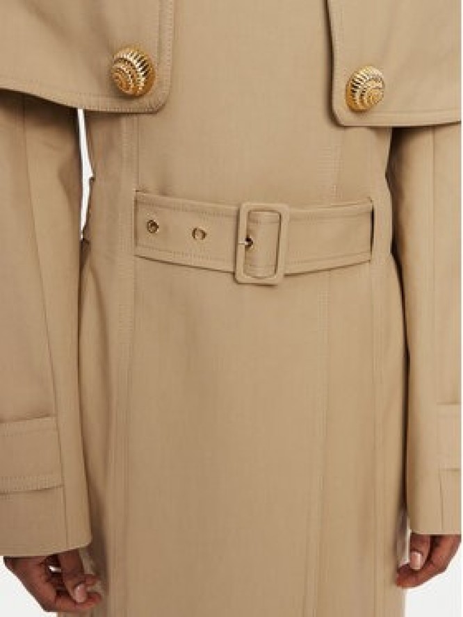 Balmain Trencz DF0TL155CF48 Beżowy Regular Fit