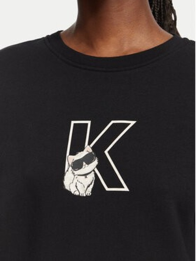 KARL LAGERFELD Bluza B3W20047 Czarny Regular Fit