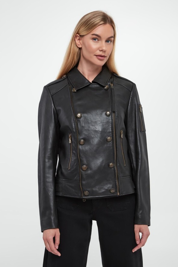 Kurtka damska skórzana ramoneska AERONAUTICA MILITARE