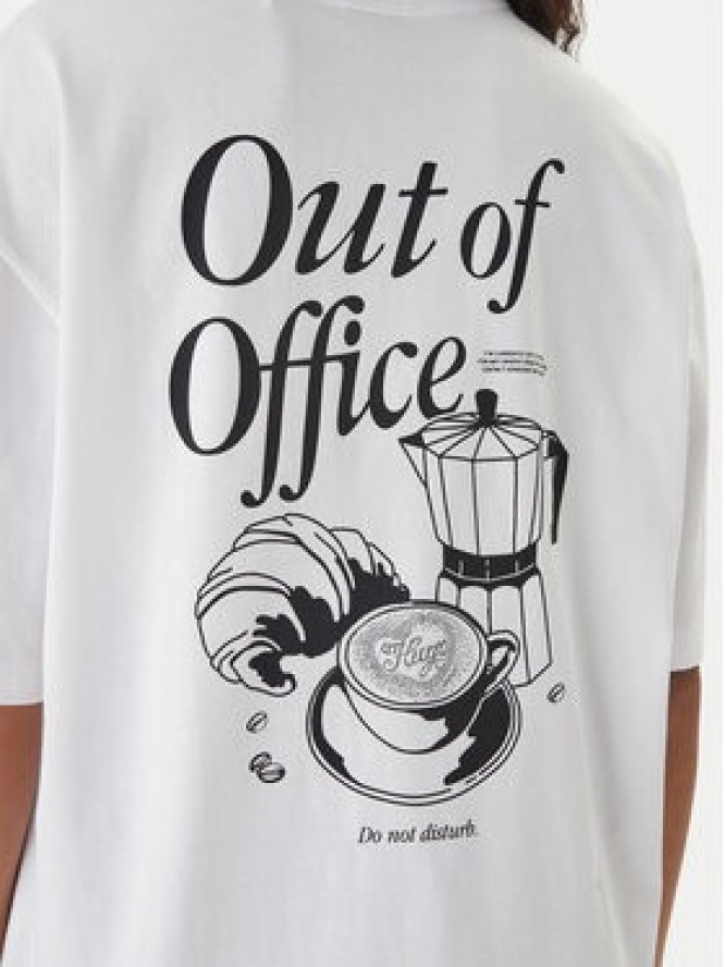 HUGO T-Shirt 50560772 Biały Oversize