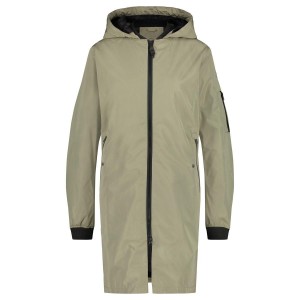 Long Bomber Rain Jacket Women Green Pistachio