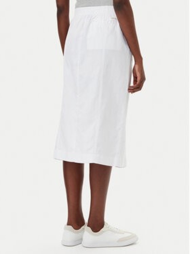 Calvin Klein Jeans Spódnica midi J20J225327 Biały Regular Fit