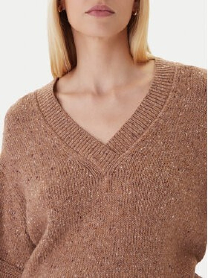 Calvin Klein Jeans Sweter Chunky LV044D328G Brązowy Regular Fit