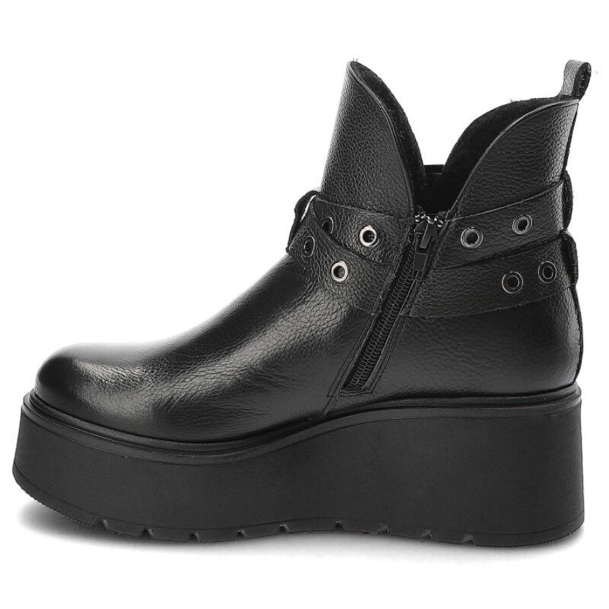 Czarne Botki Armodo Damskie Buty Ze Skóry Naturalnej