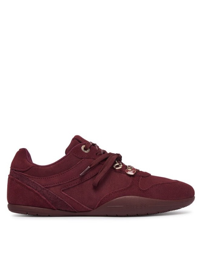 Guess Sneakersy FLFBE2 SUE12 Bordowy