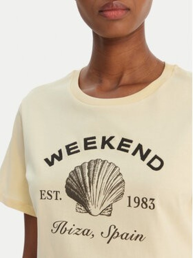 Weekend Max Mara T-Shirt Bora 2615971042 Żółty Regular Fit