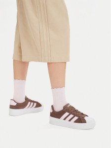 adidas Sneakersy Streettalk Bold Shoes KJ9946 Brązowy