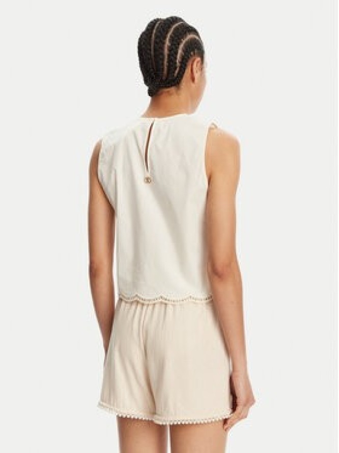 TWINSET Top 251TT2165 Beżowy Loose Fit