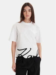 KARL LAGERFELD T-Shirt A1W17013 Biały Regular Fit