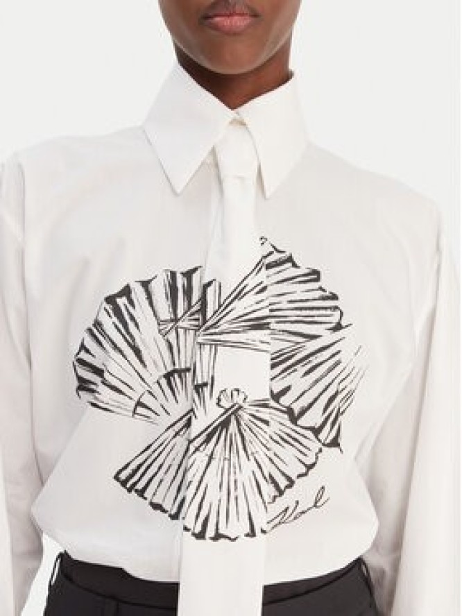 KARL LAGERFELD Koszula B1W11002 Biały Relaxed Fit