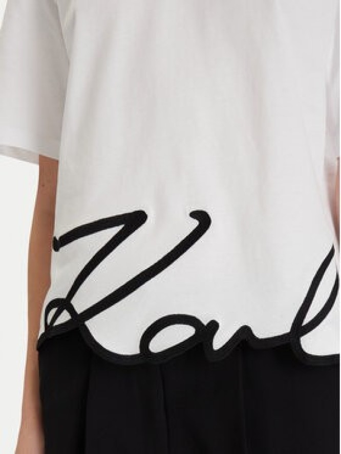KARL LAGERFELD T-Shirt A1W17013 Biały Regular Fit
