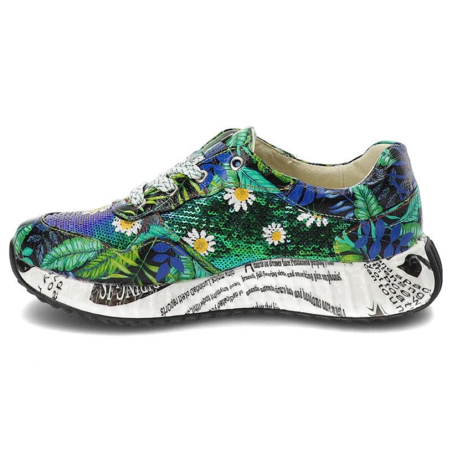 Zielone Sneakersy Laura Vita Stylowe Obuwie Damskie