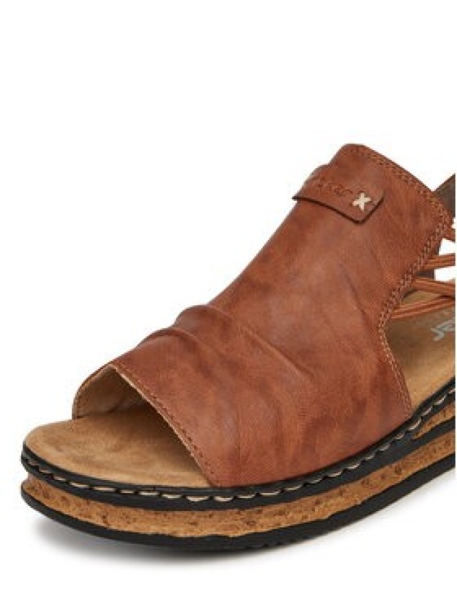 Rieker Sandały 62962-22 Brązowy