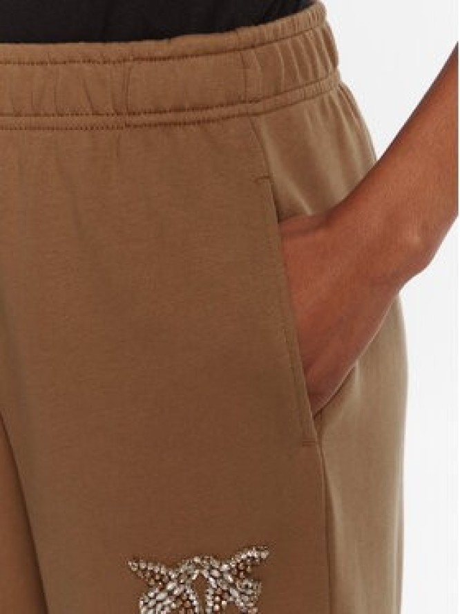 PINKO Spodnie dresowe Plumcake 104790 A2RO Brązowy Regular Fit