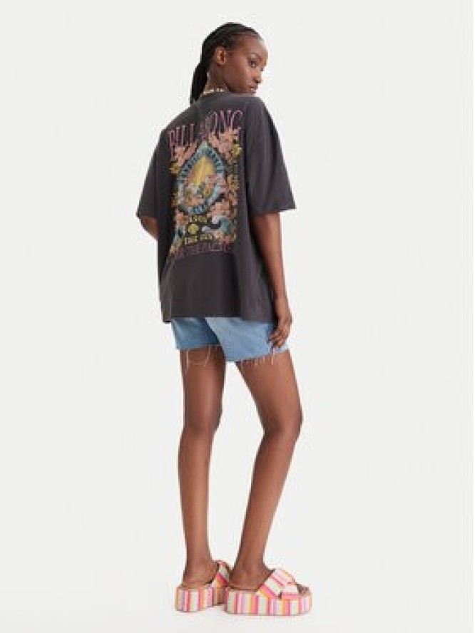 Billabong T-Shirt Floral Rocker EBJZT00590 Czarny Loose Fit