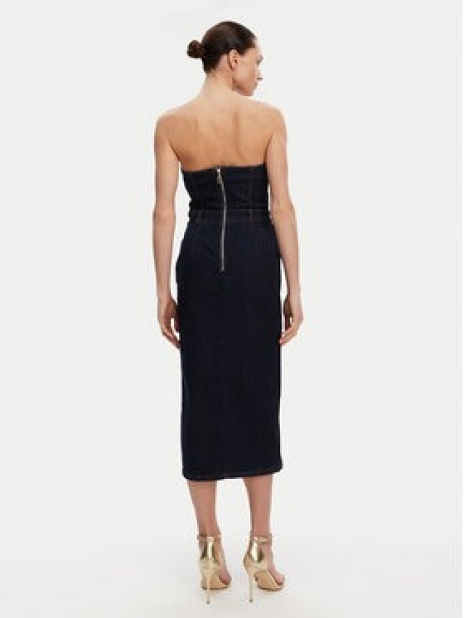 Fracomina Sukienka jeansowa FR25SD4010D46093 Granatowy Slim Fit