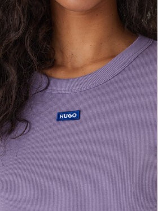 HUGO T-Shirt Easy 50523924 Fioletowy Slim Fit