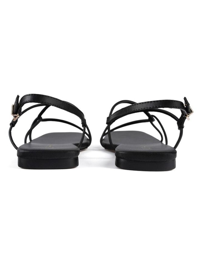 loft37 Skórzane sandały w kolorze czarnym rozmiar: 37