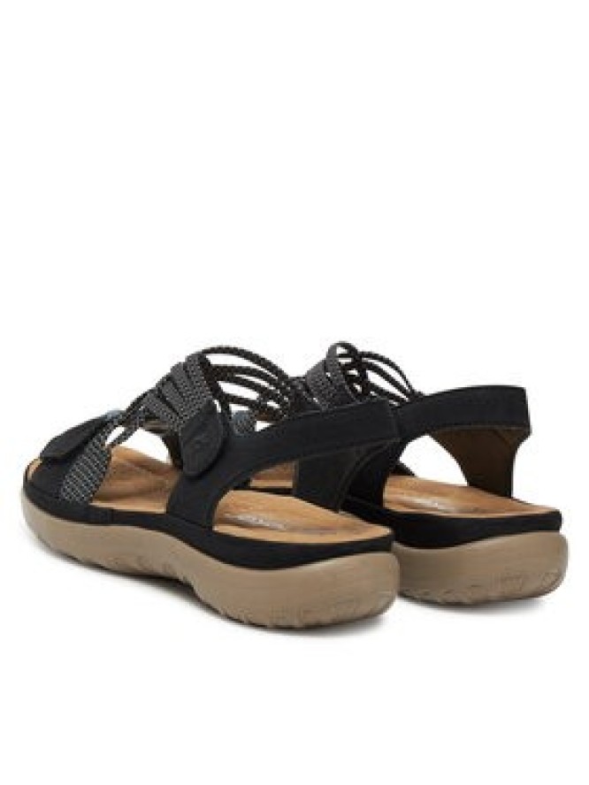 Rieker Sandały 64889-00 Czarny