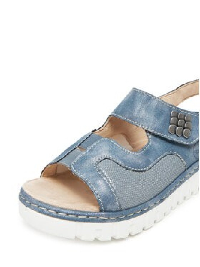 Rieker Sandały V1389-12 Niebieski