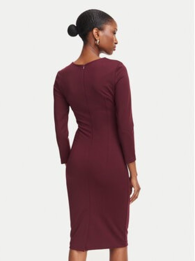 Rinascimento Sukienka koktajlowa CFC0130327003 Bordowy Slim Fit