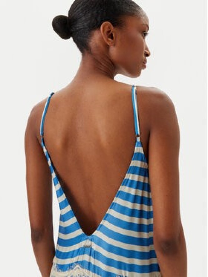 Maaji Sukienka letnia Azure Stripes Rosalia PT2664CLD001 Niebieski Regular Fit