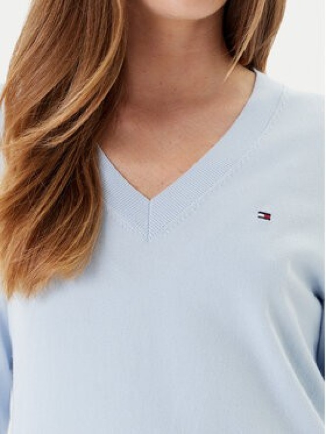 Tommy Hilfiger Sweter WW0WW40098 Błękitny Regular Fit