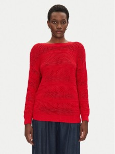 Morgan Sweter 251-MLOVE M Czerwony Regular Fit
