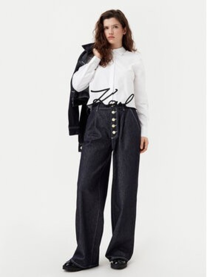 KARL LAGERFELD Koszula A1W11002 Biały Regular Fit