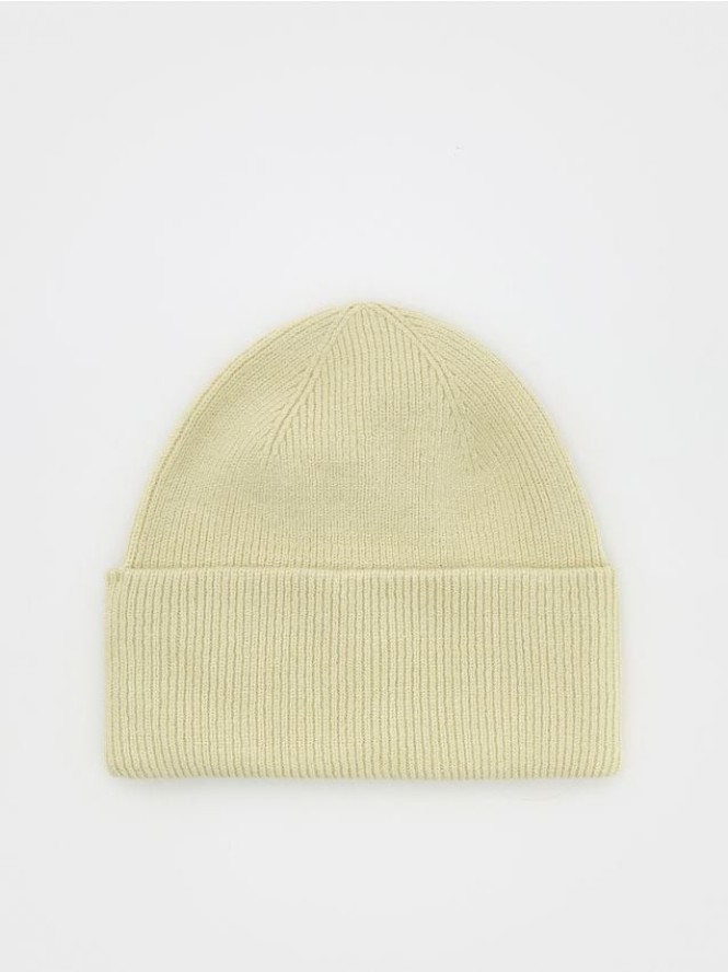 Czapka beanie z wiskozą - jasnozielony