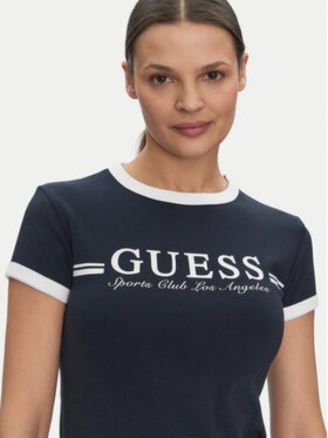 Guess Sukienka codzienna V5GK02 KCQX1 Granatowy Slim Fit