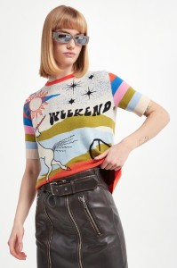 Sweter damski z krótkim rękawem Curve WEEKEND MAX MARA