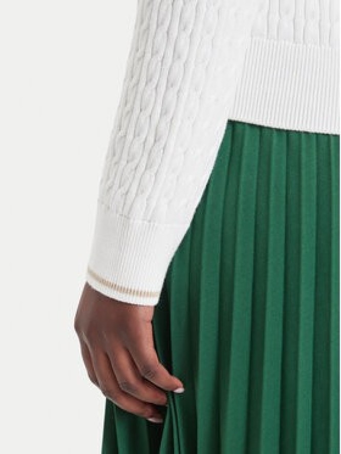 Lacoste Sweter AF3241 Kremowy Regular Fit
