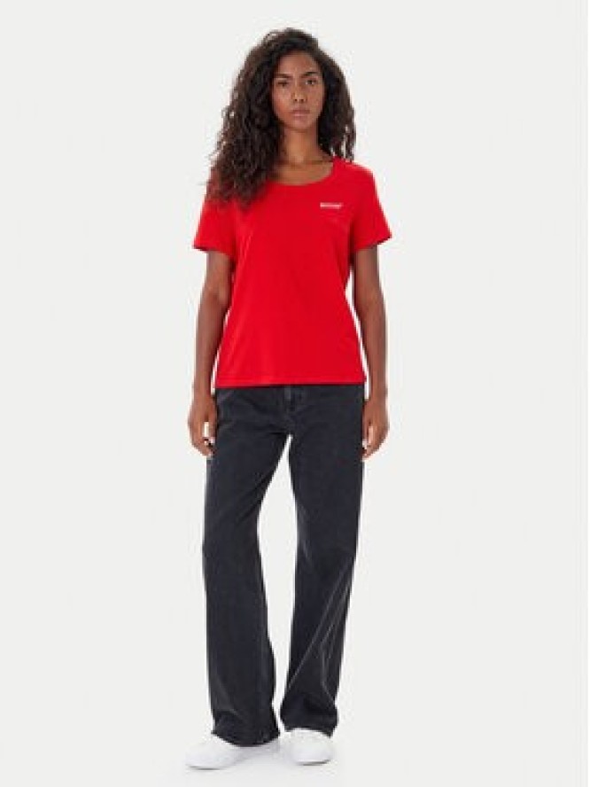 Mustang T-Shirt Alma 1016748 Czerwony Regular Fit