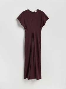 Sukienka z wiskozy - mahoniowy
