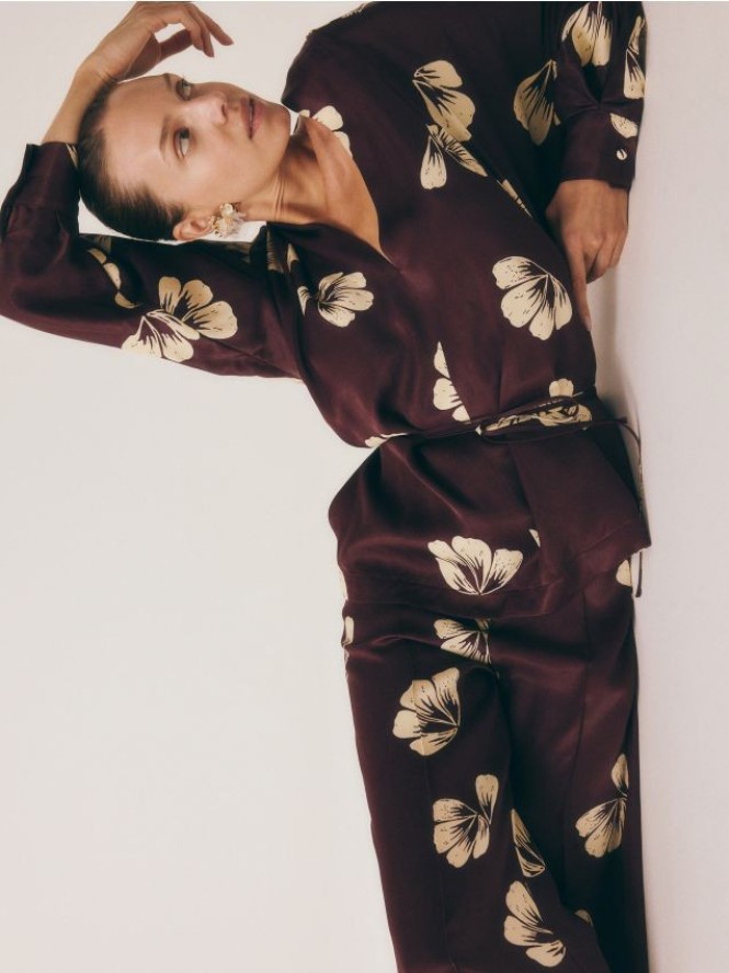 Bluzka kimono - ciemnofioletowy