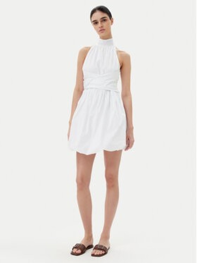 ViCOLO Sukienka koktajlowa TD0606 Biały Regular Fit