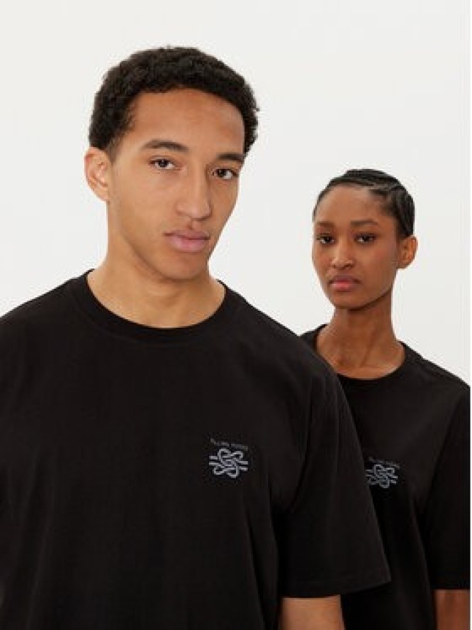 Filling Pieces T-Shirt Unisex Embroidered Knot 7449986 Czarny Regular Fit