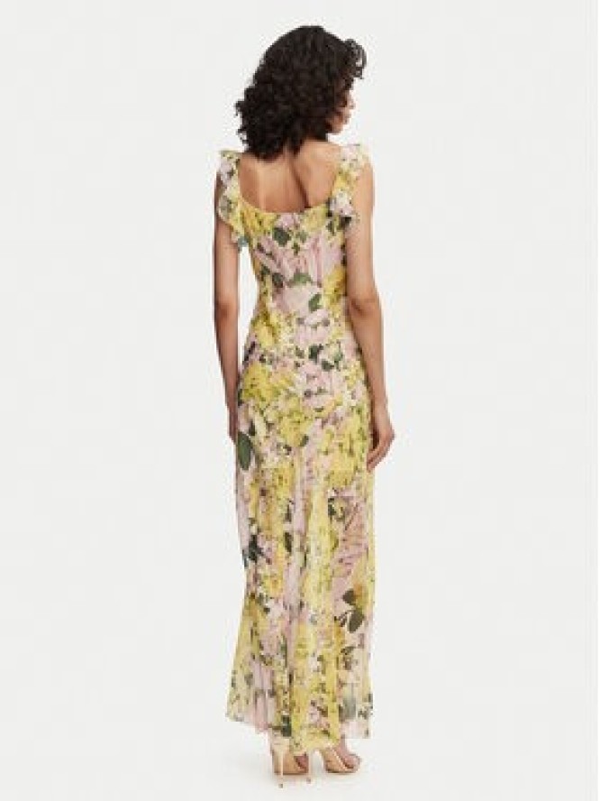 French Connection Sukienka wieczorowa Carla 719R1 Żółty jasny Slim Fit